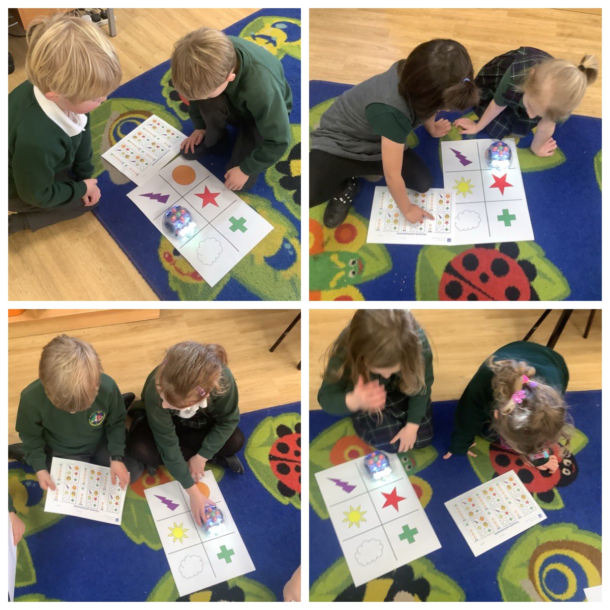 WalfordSchool's tweet photo. Class 1 have been combining commands to make a sequence for the Blu-bots @TC_ComputingHub 😀⭐️ We have enjoyed completing this challenge today! @RossonwyeRTC https://t.co/hbqrV6qQay