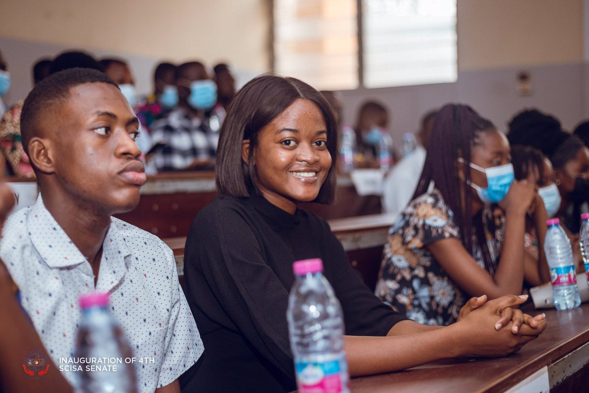 thescisasenate's tweet image. Meet the Speaker of the Ghana Engineering Student’s Association [@_gesa_knust], Rt. Hon. Donna Christine Essel at the inauguration of the SCISA 4th Senate House last Friday. ✌️🏽

She had the opportunity to have a brief words for the senators. 

#ScisaSenate 
#ScisaKNUST