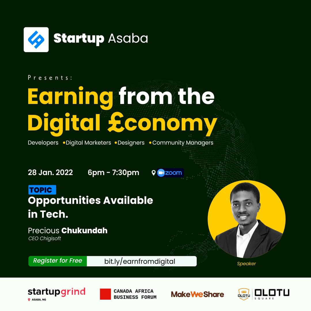 startupasabahq's tweet photo. Precious Chukundah is a technology and digital solutions engineer, with 10+ years of experience building medium and large-scale software applications across platforms.
Register now: https://t.co/Kkh2gQerTC
#digitaldelta #digitaleconomy #tempbootcamp #olotusquare https://t.co/IEJV7iHT0Q