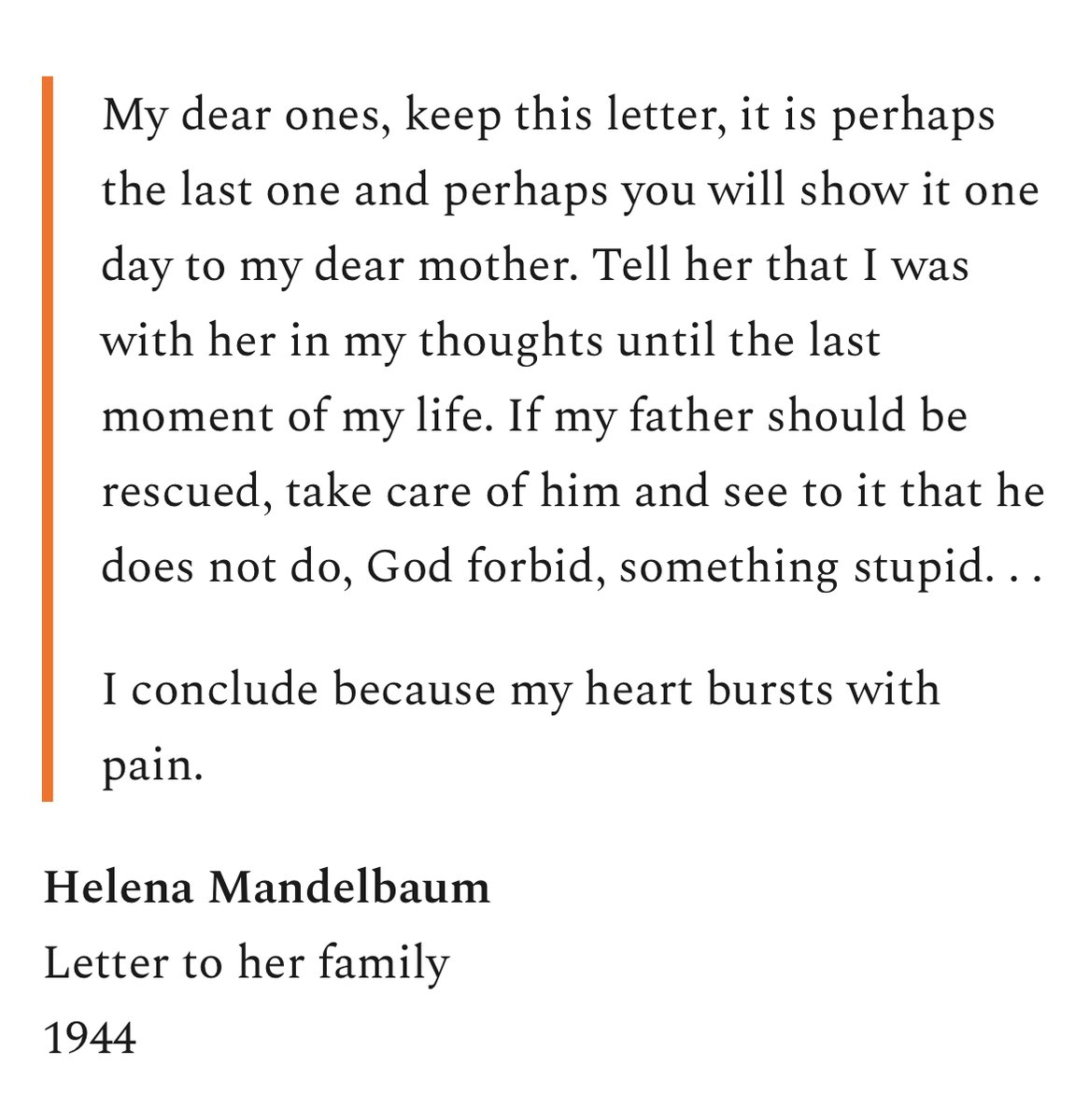LettersOfNote's tweet photo. "My heart bursts with pain."

Letters from the Holocaust: https://t.co/Sfvd8GXu5A 

#HolocaustRemembranceDay https://t.co/vmGT81t6yS