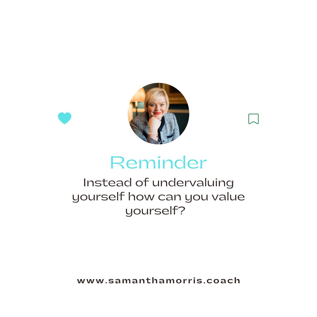 SamMorrisCoach's tweet photo. How are you valuing yourself instead of undervaluing yourself today?

#valueyourself #executivecoaching #leadershipcoaching #leadershipconfidence #professionalconfidence #personalconfidence #Success #Confidence #selfworth #boundaries #selfcare https://t.co/Rj5HJUKUkh