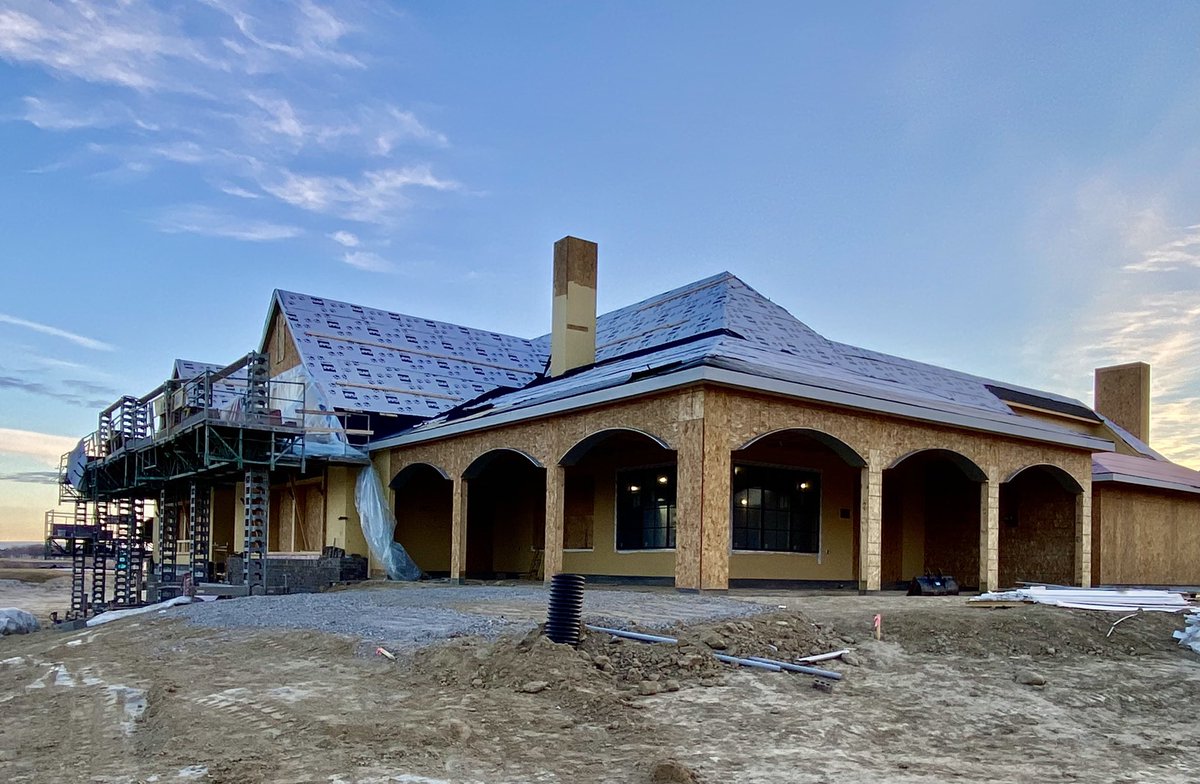 Clubhouse construction is bustling. They’ve come a long way this month.