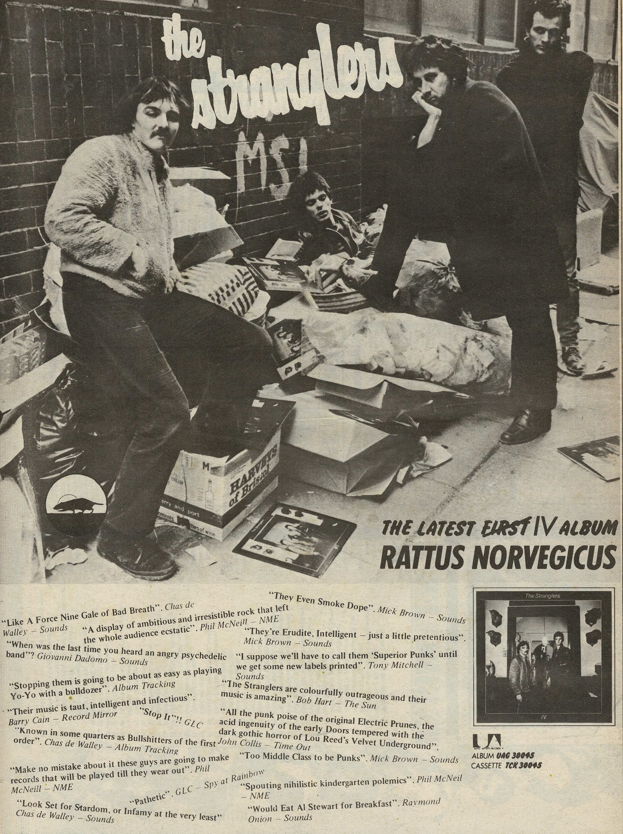 The Stranglers - Rattus Norvegicus, 15 April 1977.