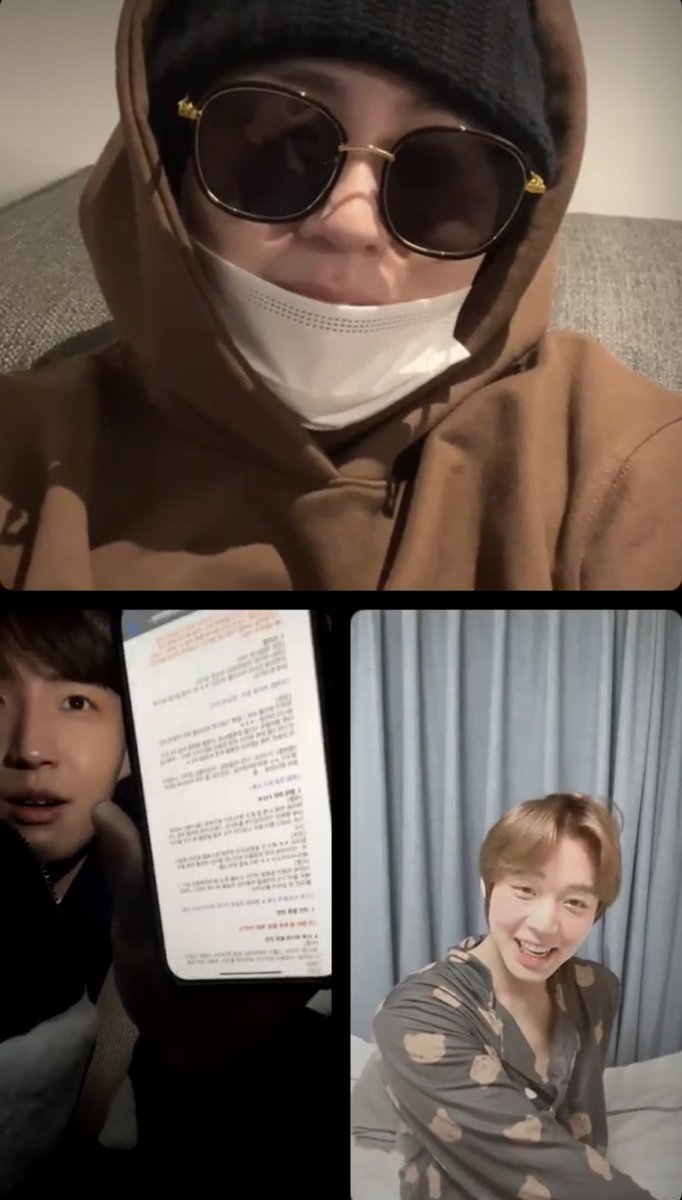 ช่วงวันอัดสเตจ: 
🐶 เมื่อวานเค้าห้ามไม่ให้พูดเรื่องผลตรวจกับเรื่องอื่นๆน่ะครับ

ไลฟ์ไอจีกับมบ:
🐶 เดี๋ยวนะ ไม่ใช่ว่าเราต้องรันไปตามสคริปหรอ
☁️ มีสคริปที่ไหนกันเล่า เรามาไลฟ์กันเอง
🐶 แต่ผมมีนะ *โชว์หน้าจอ* ผมมีสคริปนะ ดูสิ

//มีใครให้มากกว่านี้มั้ย😂 ใจกล้านะแต่เหล่ตามองเมเนแป๊บ