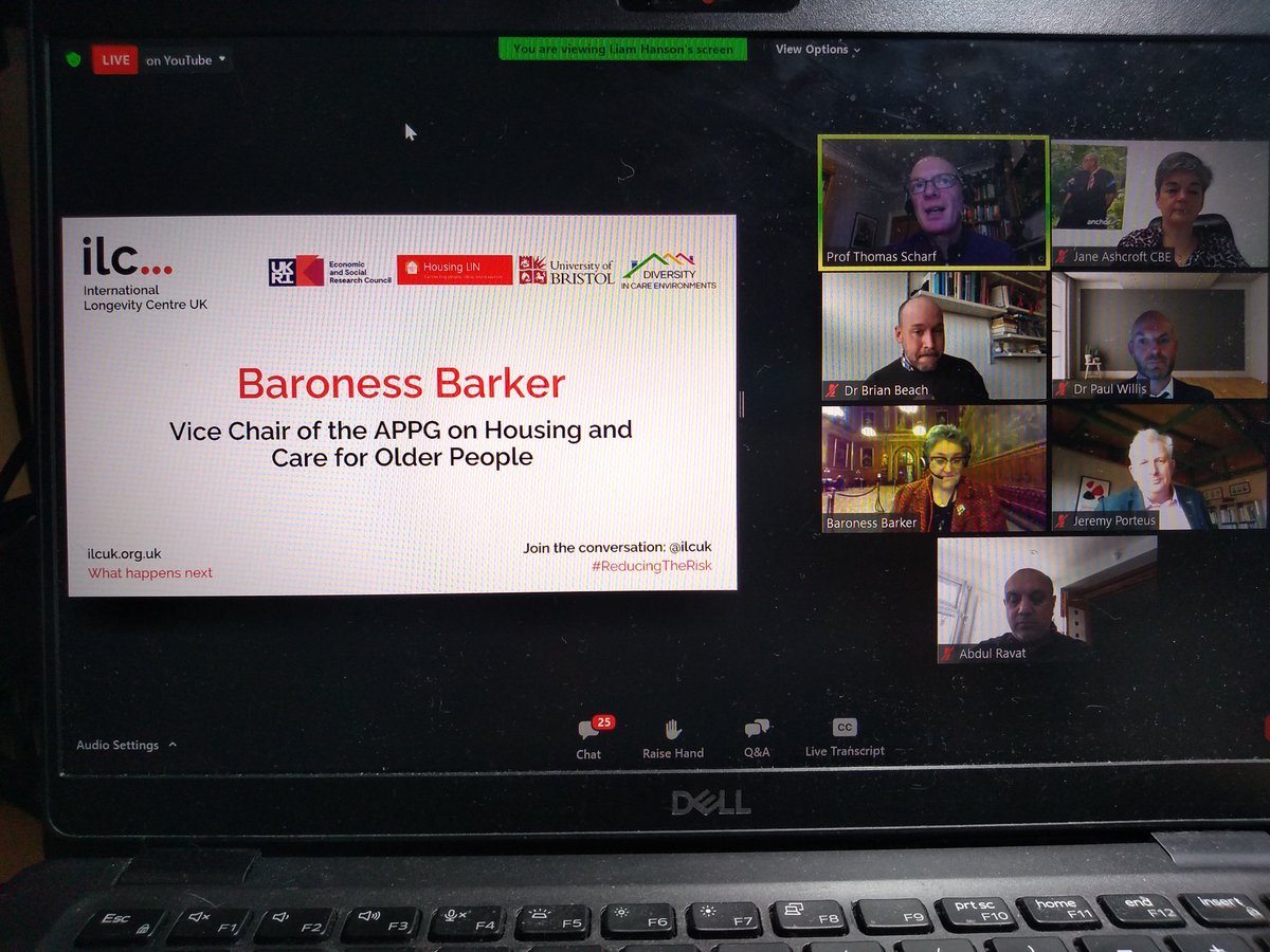 TheDICEProject1's tweet photo. Fantastic to welcome @BaronessBarker to speak about housing for older people who identify as LGBT+ for @TheDICEProject1 #ReducingTheRisk @UoBrisSPS @HousingLIN @britgerontology @ILCUK https://t.co/Cf9kVcUWjg