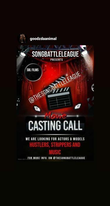 <a href="/TheRealGoodz/">SLICK TALK GOD</a> <a href="/TMoneybazz/">The real moneybazz</a> Movie series Hustlers Strippers and Music different roles needed