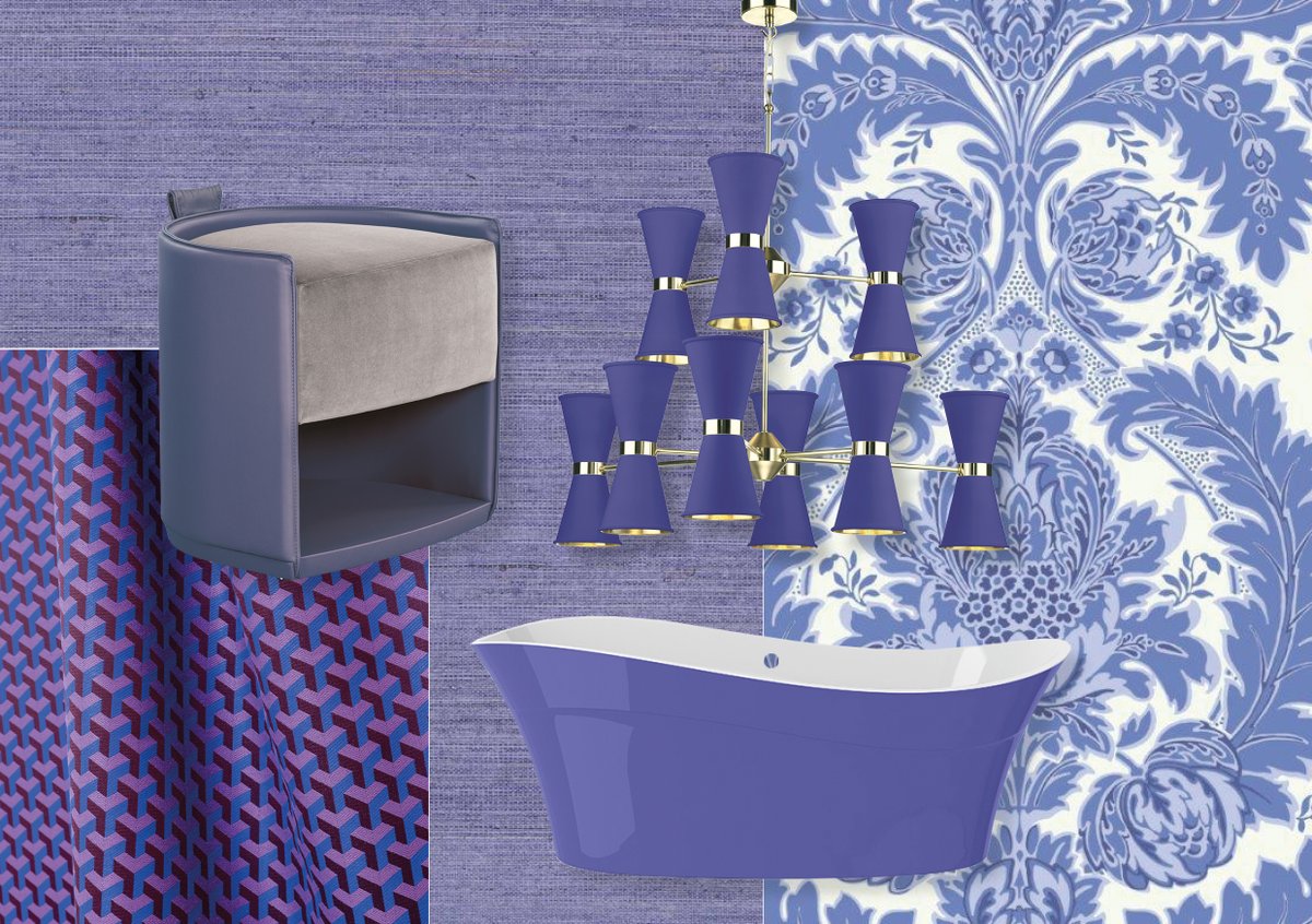 Pantone's Colour of the Year is Very Peri, a bold &amp; joyful shade of periwinkle. According to <a href="/pantone/">PANTONE</a> the colour "encourages creativity" – so look to the showrooms for a dose of inspiration in this distinctive hue. For more design inspo &amp; news sign up bit.ly/3cNXJl1