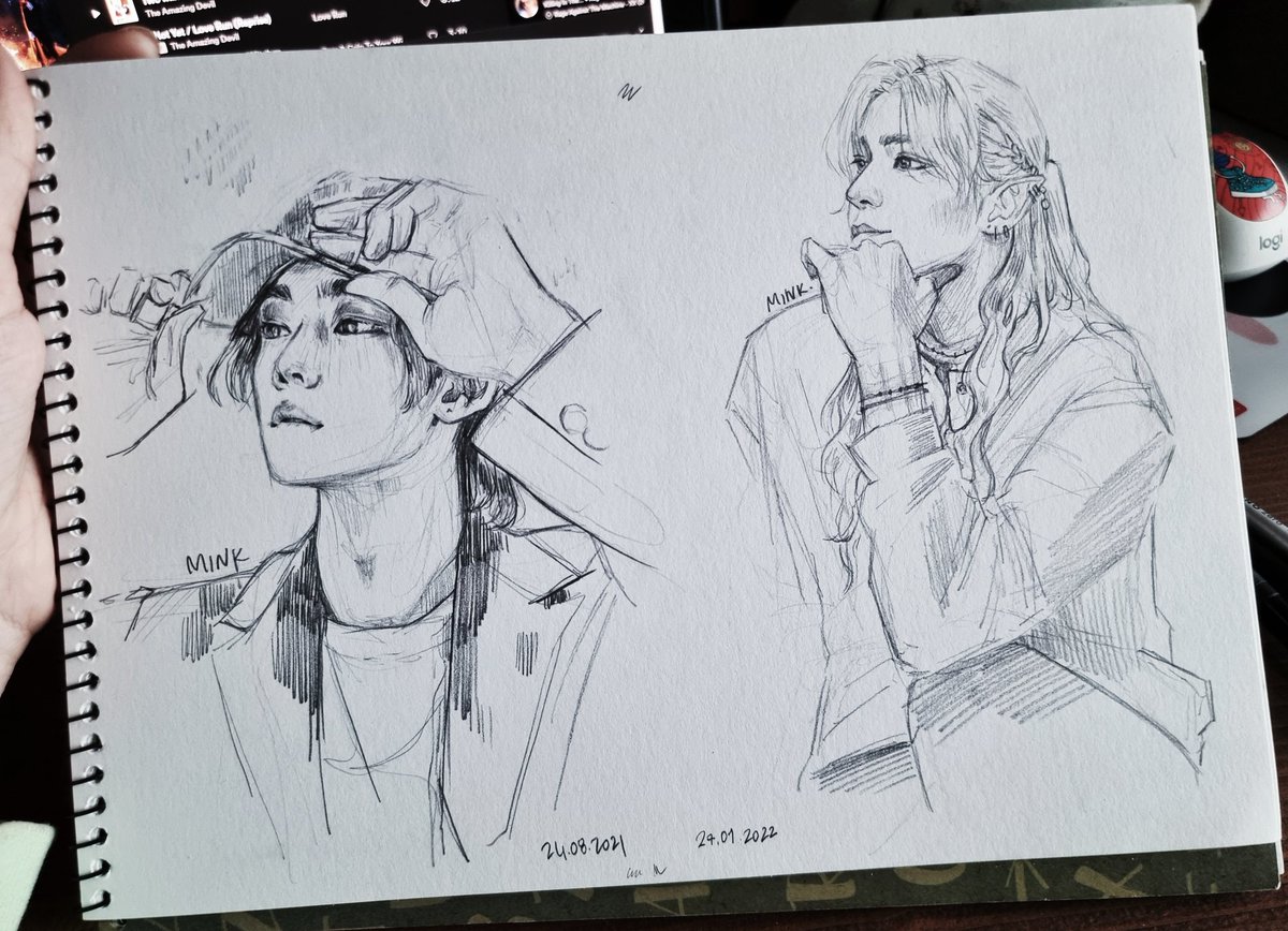 Btw he's on the same page as my demian sketch, they look so good together 🥺🥺🥺 