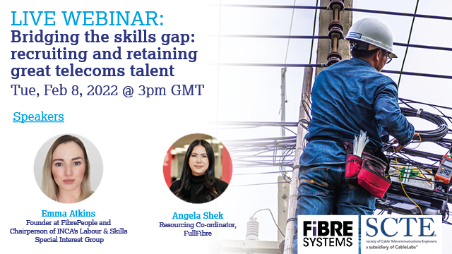 See how the #telecoms industry is creating effective #recruitment campaigns to help bridge the #skillsgap

Leading voices, Emma Atkins, Founder <a href="/fibrepeople/">FibrePeople</a> &amp; Angela Shek, Resourcing Co-ordinator <a href="/fullfibre/">FullFibre</a>. In assc with <a href="/scte/">SCTE® a subsidiary of CableLabs®</a>

Register free >> event.webcasts.com/starthere.jsp?…