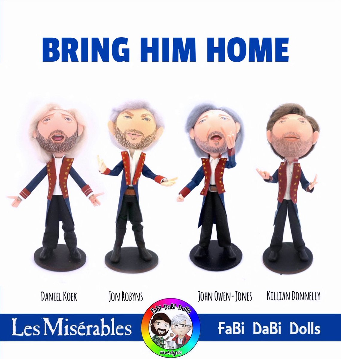totallyFabi's tweet photo. No need to be miserable and no god on High needed - Bring home your very own FaBi DaBi Doll now !!
#lesmiserables #jeanvaljean #johnowenjones #jonrobyns #killiandonnelly #danielkoek https://t.co/4mxRD1XZV9