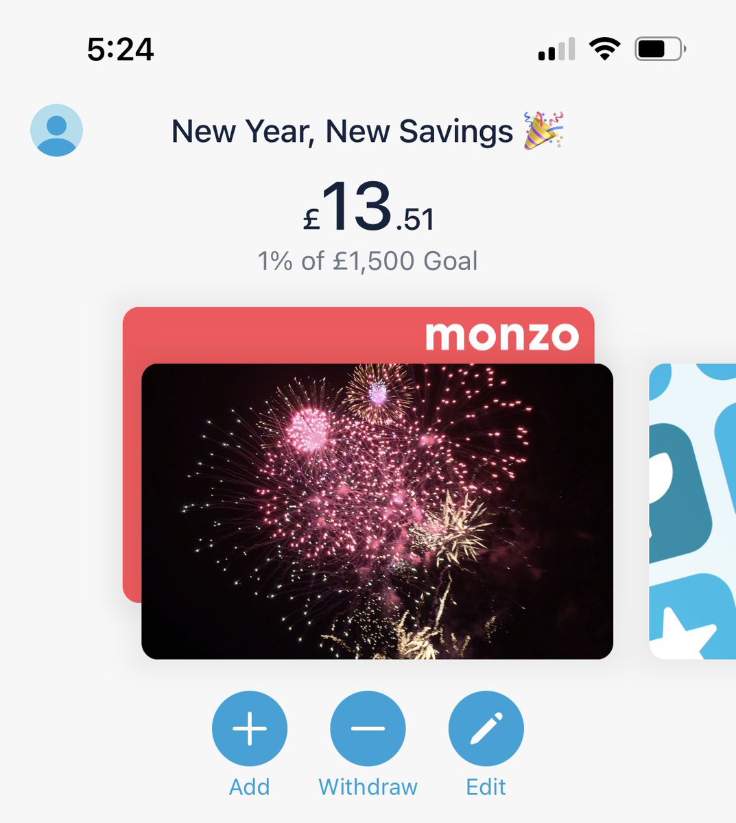 HCW95's tweet photo. @monzo I open a new savings pot every new year and try and take part in various savings challenges to see how far I get! 🎉 inevitably things get in the way so I would be super grateful for a boost! #MonzoTopUpMyPot https://t.co/5IIu0cy6XU
