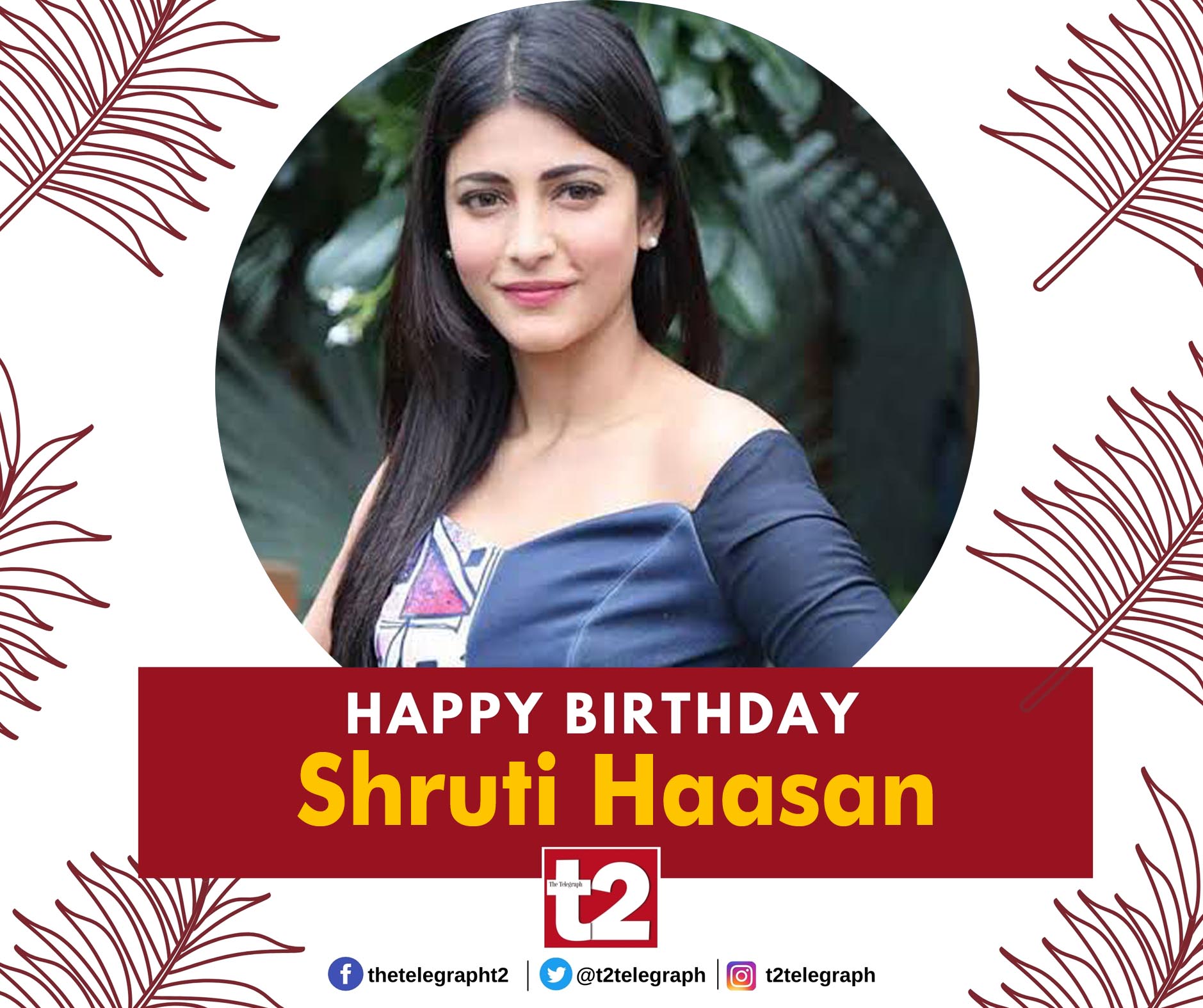 She s a rock star, on screen and off it. t2 wishes Shruti Haasan a very happy birthday 