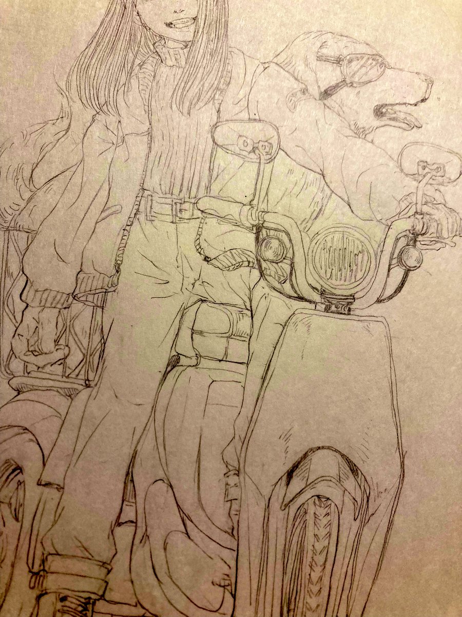 よーやっと描けた。
色付け前に次はご依頼の絵をば。 