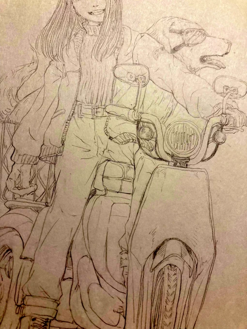 よーやっと描けた。
色付け前に次はご依頼の絵をば。 