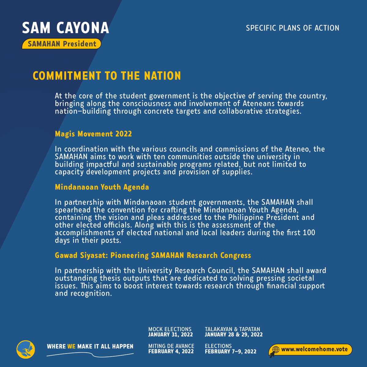 startwithyou25's tweet photo. Her love, passion, and deeds will soon be experienced, not just by the environment, but also by the entire Ateneo community. With her platform, Sam Cayona welcomes you home.
💻Visit: https://t.co/cSWkpfvtqE to know more!
#SamCayonaWelcomesYouHome🏡 https://t.co/0elzHJvmMT