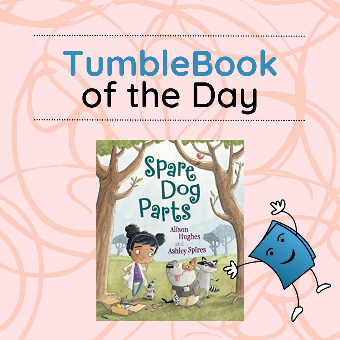 Happy Thursday! Check out TumbleBook of the Day: "Spare Dog Parts" written by Alison Hughes and illustrated by Ashley Spires!  bit.ly/3erLHR9

Follow us for more exciting TumbleBooks Of The Day - every Tuesday and Thursday. 🐕

#TumbleThursdays #TGIT #TumbleBooks