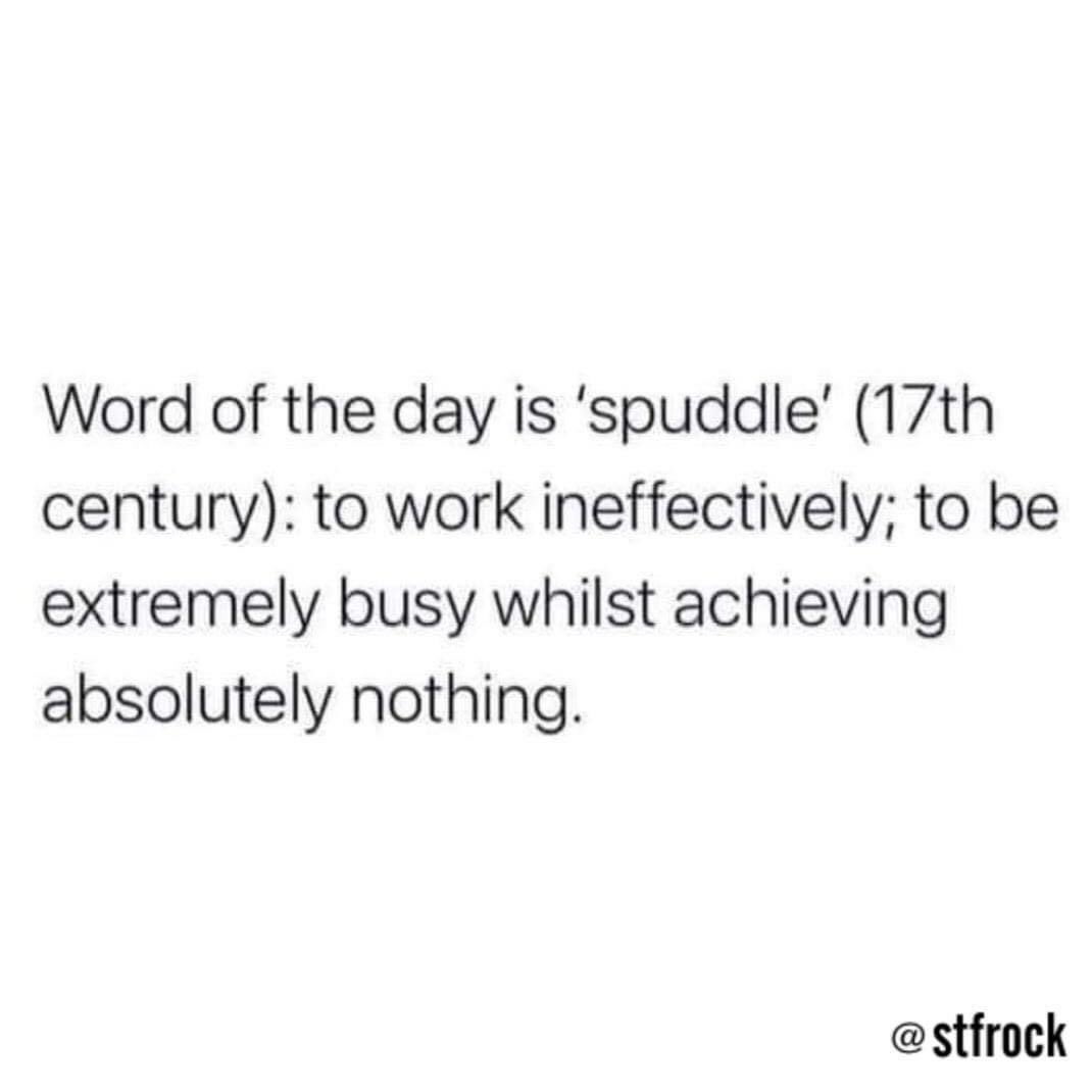 Spuddle is another word for PhDing! 

#AcademicTwitter #PhD