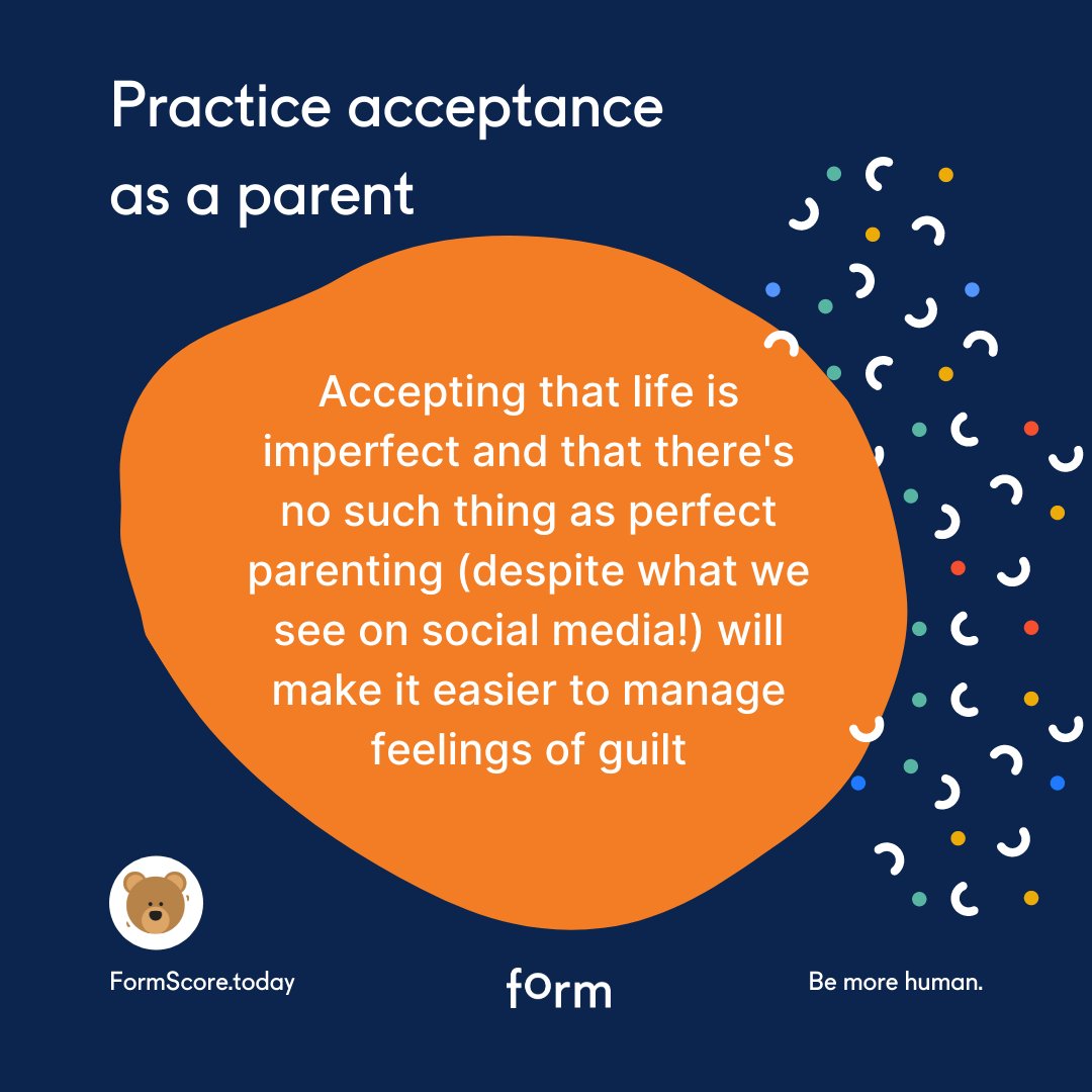 FormScore's tweet image. Next time you experience #parentguilt, take a few moments to acknowledge the feeling and notice how it feels in your body. Once you acknowledge it, find the courage to #accept and be gentle with yourself for feeling that way 

💼 #FormScore for Teams  ow.ly/E7Mb50Hz0NT