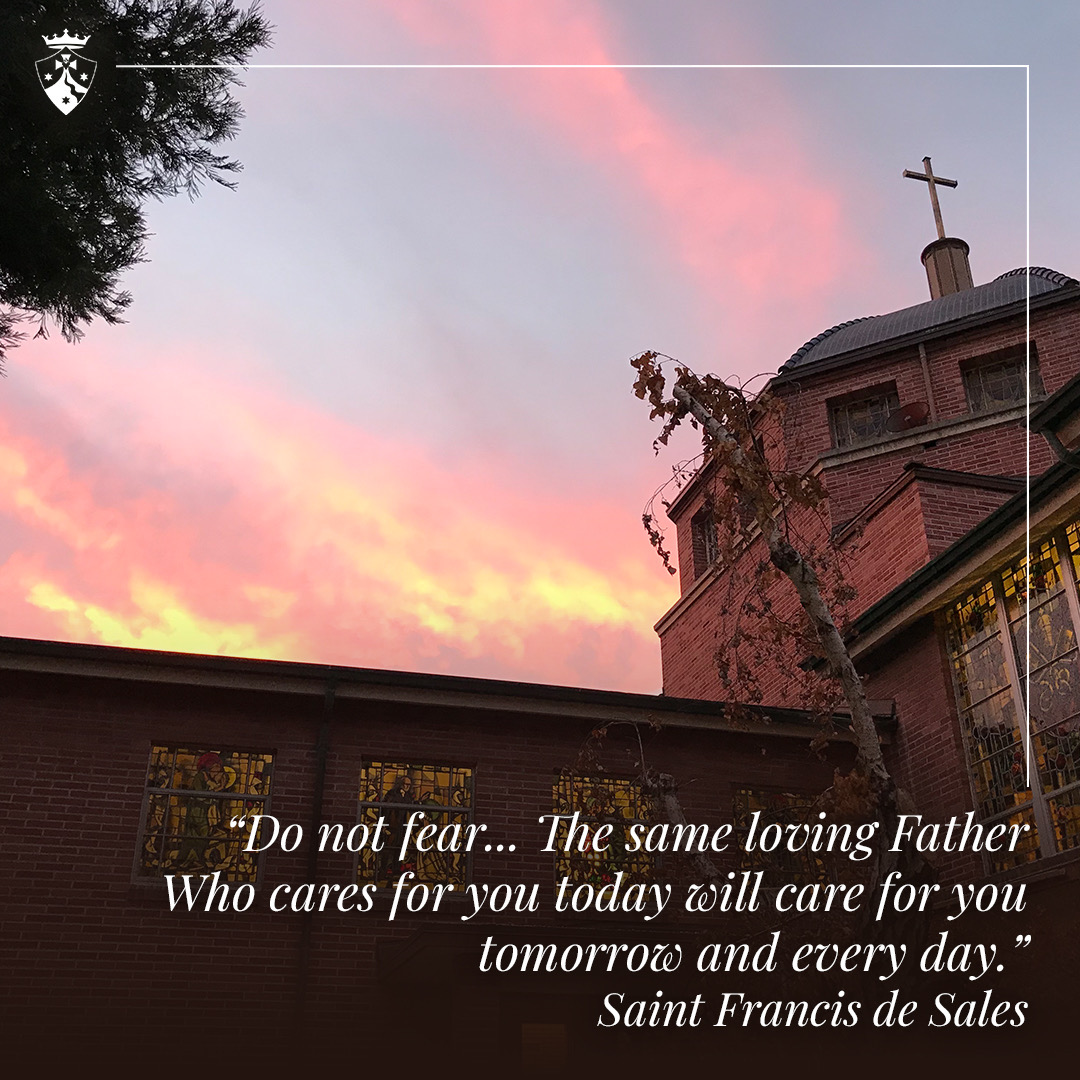 “Do not fear what may happen tomorrow. The same loving Father who cares for you today will care for you tomorrow and every day. Either He will shield you from suffering, or He will give you unfailing strength to bear it. Be at peace, then...” –#StFrancisdeSales