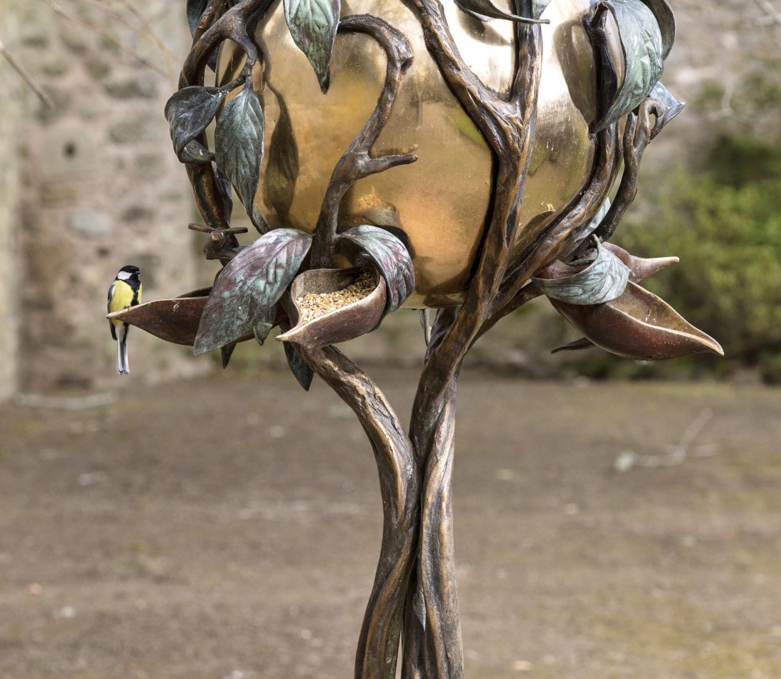 The Orchid Tree bird feeder in our Flower Garden is a favourite feeding spot for our resident red squirrels and local bird species.

#gardens #castles #cawdorcastle #scotland #heritage #history #art #sculpture