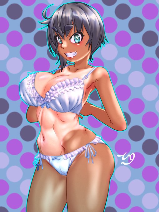 いつもの日焼け肌バージョンも。
#九嶺蓮歌 