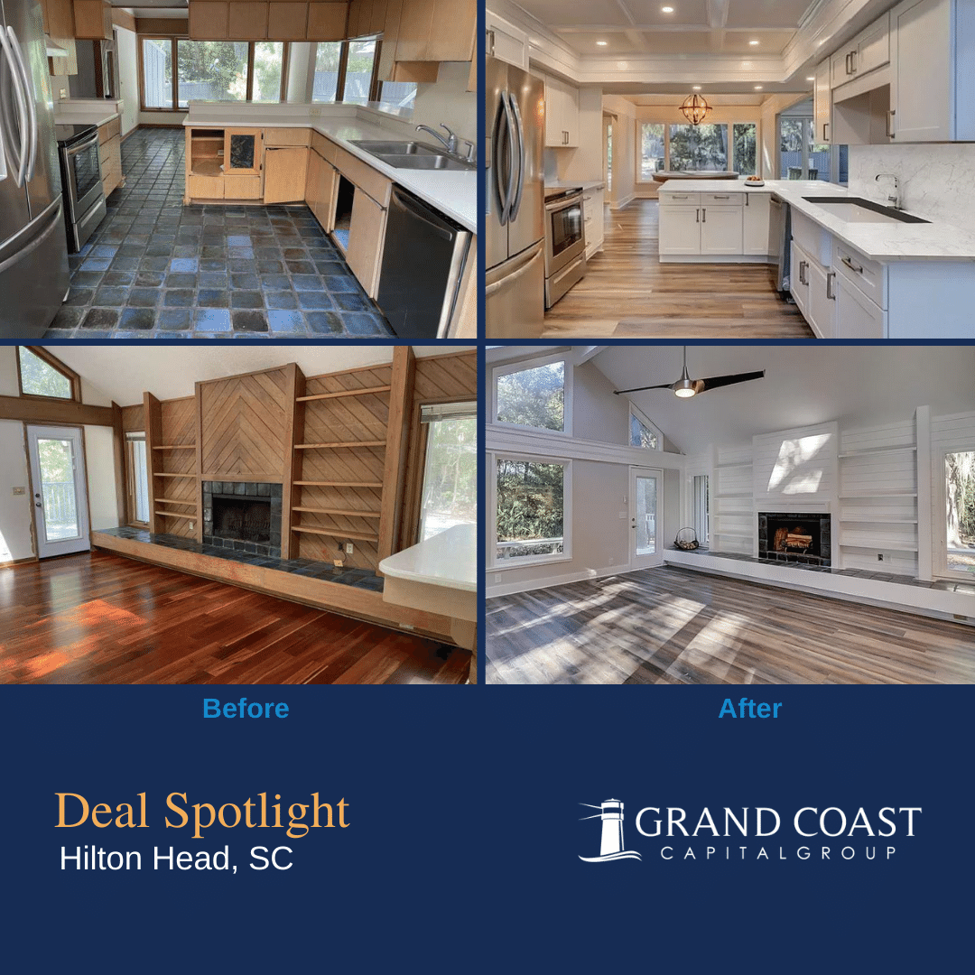 GrandCoast's tweet photo. Teamed up with experienced real estate investors in #HiltonHeadSC to fund this purchase/rehab.  

🛠The rehab  completed and sold in less than four months for over 60% above the original purchase price. 

#privatelender #commerciallending #realestateinvestors #investmentproperty https://t.co/sbqZDERJIT