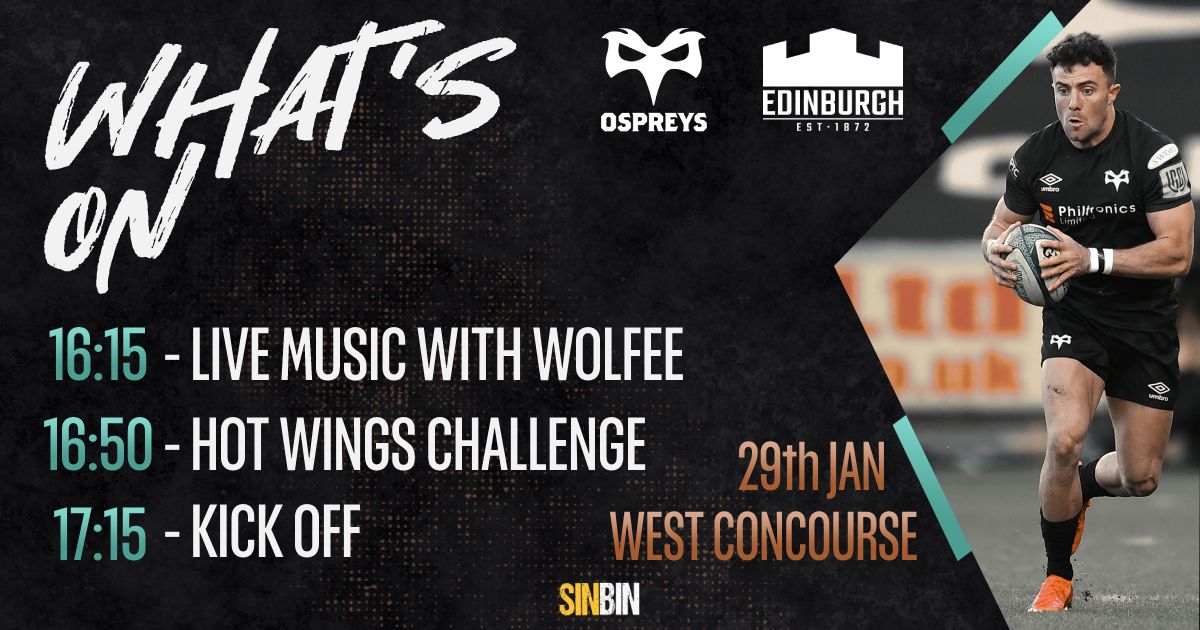 TheSinBin10's tweet photo. It's about more than just rugby with @thesinbin10 🎉

Come enjoy all our pre game activities from 4:15pm on Saturday 29.01

To be sure you get access to all the activities, get your tickets in the west concourse (WL2,3,4 &amp; WU3,4)

Make sure to get your tickets now, link in bio 🎟 https://t.co/MCZsnWNjzG
