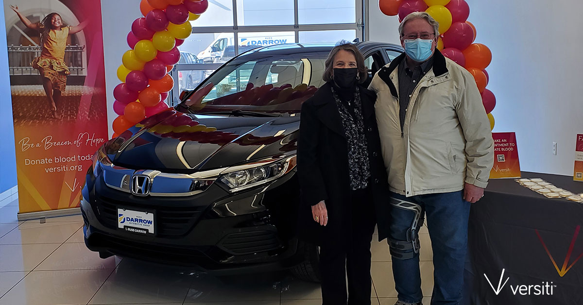 BloodCenterWI's tweet photo. And the winner isโฆ Judith K! Congrats! Judith was randomly selected to win a new car from Russ Darrow Honda after donating blood. Thanks to @RussDarrowGroup for supporting our mission & thanks to all who entered our #DriveToSaveLives Sweepstakes by donating! https://t.co/lxVNTNb5w8