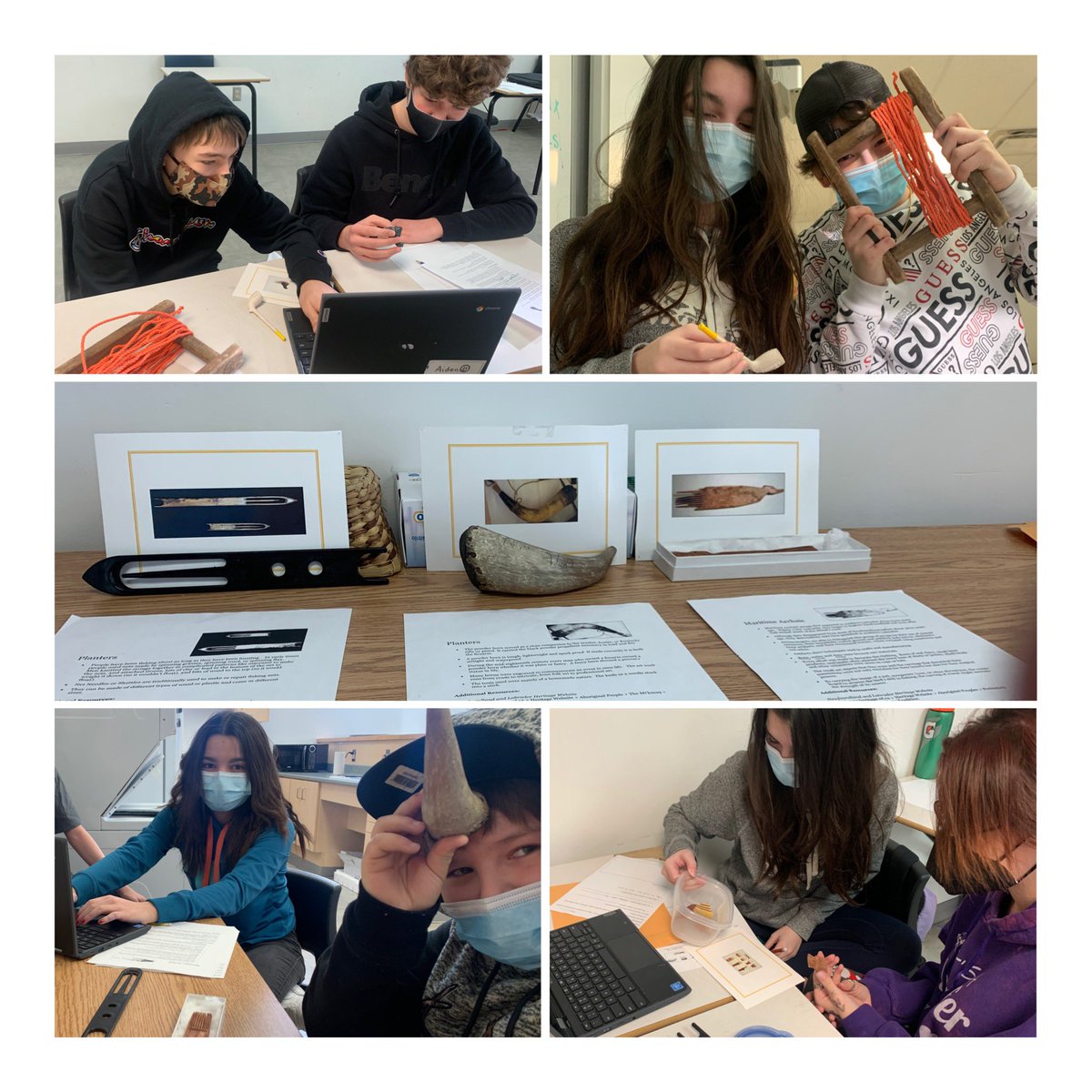desiraeburden's tweet photo. We are loving the edu kits from @TheRooms_NL in junior high social studies! The perfect way to learn about artifacts from our province 😊 https://t.co/lTnS1naPK7