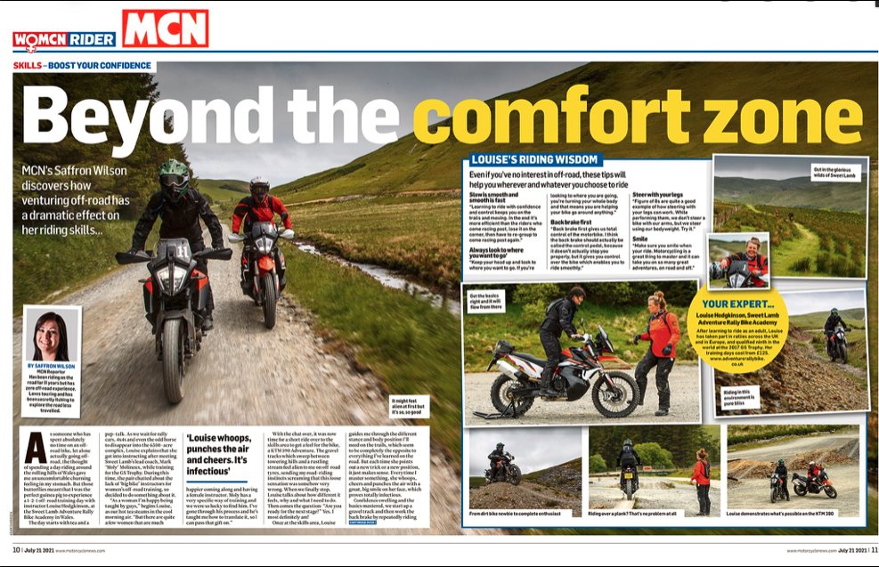 #ThrowbackThursday to when <a href="/MCNnews/">Motor Cycle News</a> <a href="/Swilsonjourno/">Saffron Wilson</a> came to Sweet Lamb to get expert 1 to 1 tuition in one her first ventures off-road.