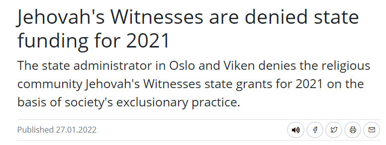 lestersomrah's tweet photo. Watchtower loses State funding in Norway....article coming later today on @alertjw. https://t.co/zzoGJ3XJny