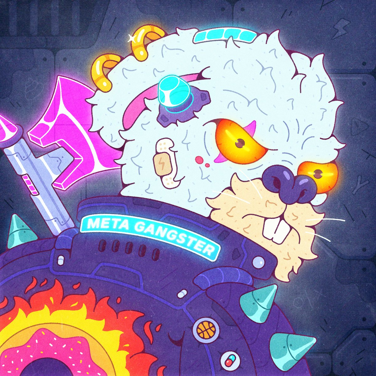 Grood_ink's tweet photo. Hi guys!✨
I drew a crazy Meta Gangster for @mrmadrabbit  in honor of a past birthday (a little late, as always😅). 
Thank you so much for sharing your knowledge.😍 
Thanks @kitchenzky  for helping me.🤗

https://t.co/qMPtbDdAtL

#NFT #RmrkApp #art https://t.co/CnQC6ZsN6G