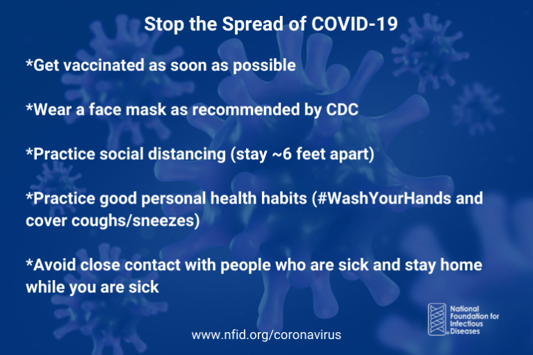Individuals can unknowingly spread #COVID-19 even without symptoms. Help #StopTheSpread and learn more at nfid.org/coronavirus