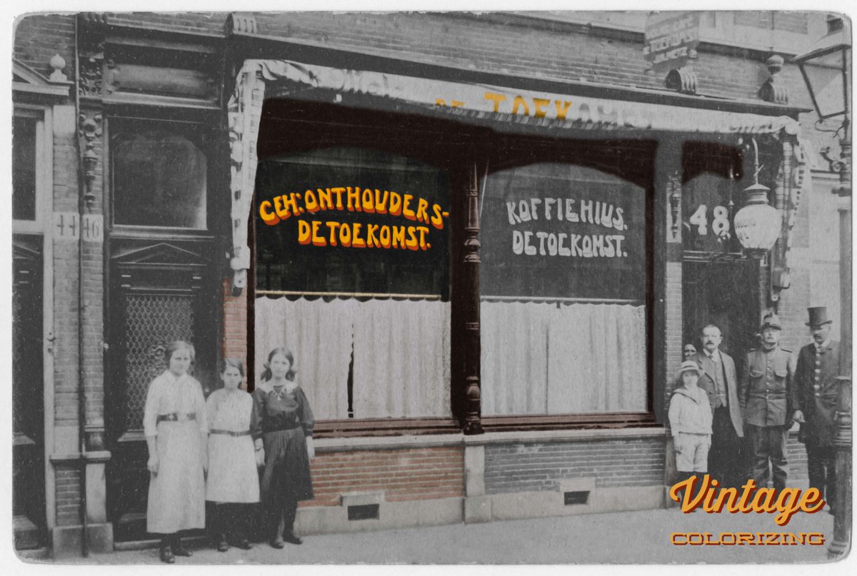 Colorizer2's tweet photo. Ik ben begonnen aan deze foto uit 1910 waarin er nog mensen waren die dachten dat geheelonthouding een mooie toekomst had. Zal ik hem afmaken of niet? #toekomst #geheelonthouders #verleden #inkleuren #DenHaag #historie
Zelf een foto in laten kleuren?
๐ https://t.co/NuUAO6DGLt https://t.co/BDU8eVxF9L