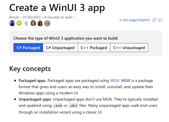 WindowsDocs's tweet photo. Updated Windows developer docs: Create a WinUI 3 app

To create a packaged WinUI 3 desktop app with C# and .NET 5 using Windows App SDK 1.0...

https://t.co/K81hGldTV6 https://t.co/PYOzLWAh7t