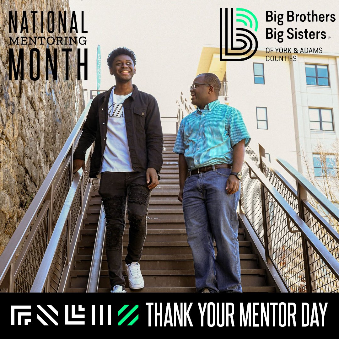 Who made an impact in your life? Take time this #ThankYourMentorDay to honor those who mentored you. Pay it forward by signing up to volunteer as a Big today and encourage others to #JoinTheVillage as mentors empowering young people in our community. bbbsyorkadams.org/faqs-for-bigs