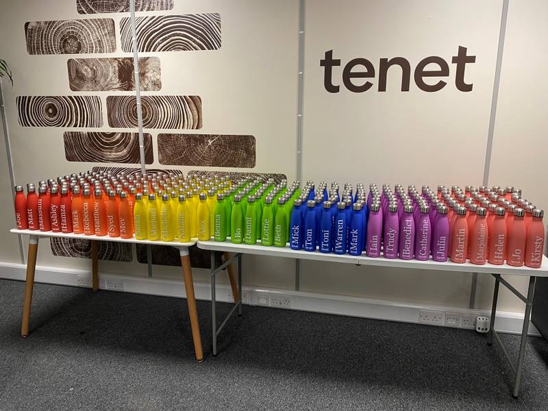 TenetGroupUK's tweet photo. To help put names to faces as we return to the office, all our colleges now have their own extremely colourful and incredibly trendy water bottle.
Thank you to The Paper Shed for sorting these for us! https://t.co/x4u12GTL4P
#nametoaface #hydrationstations #hopeminesnotyellow https://t.co/UH2m70E5ZY