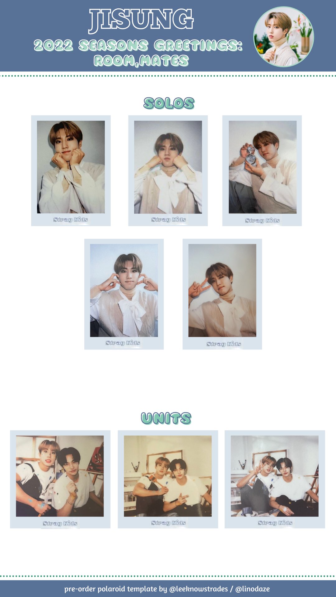 Stray Kids 2022 シーグリ　ヒョンジン　ポラロイド Stray Kids スキズ ポラロイド シーグリ 2022 ヒョンジン