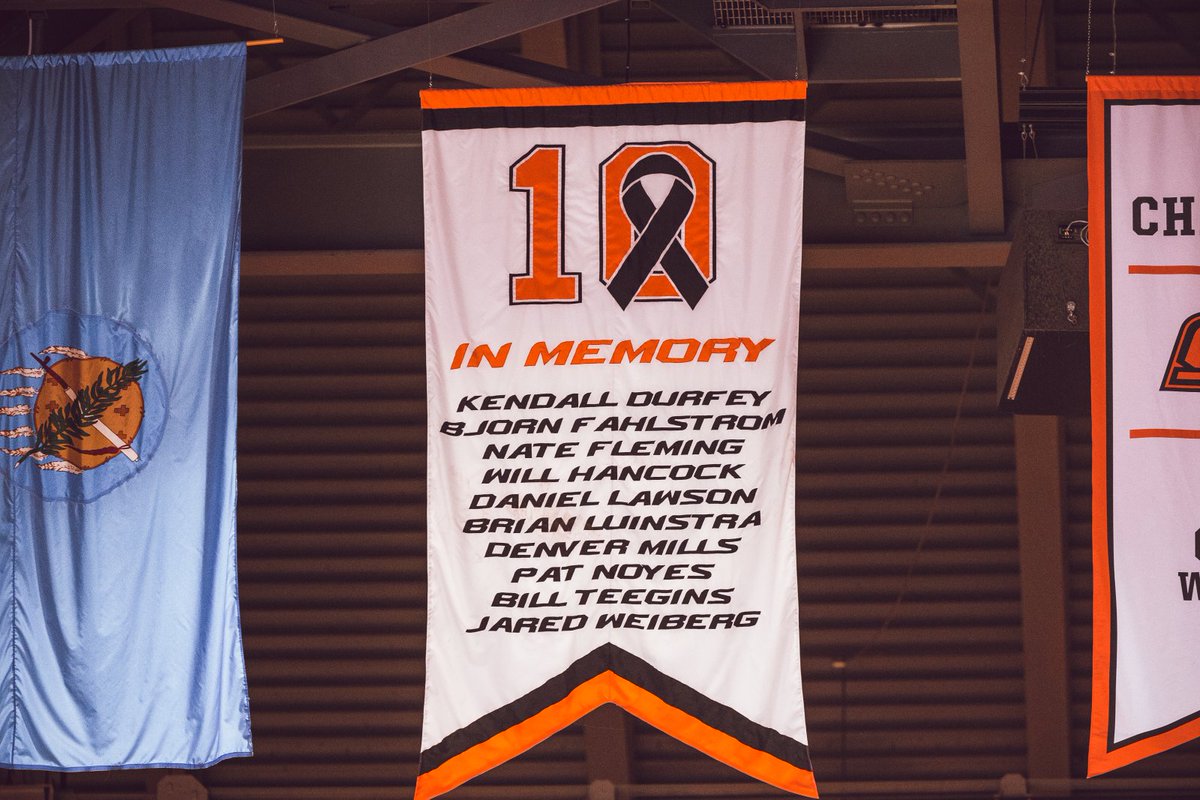 OKStateAlumni's tweet photo. Their names and their memories live on, so long as we remember. 🧡

#RememberThe10 #okstate https://t.co/AaYHK913sj