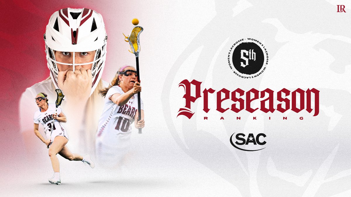 LRbears's tweet photo. Women's lacrosse predicted to finish fifth in the preseason SAC poll. Smith, Lafler, Dunnam and Cavanaugh named Preseason All-Conference.

https://t.co/DYyE7bMg4W https://t.co/Zcvur4ijT3
