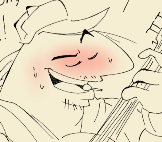 Sorry for the self-interpretation, but I'm really fascinated by the fact that he's a mature and attractive guy❤ (even if distorted).
※This is a cropped image of Charlie, who starts playing instantly on his guitar after a few too many drinks and a drunken stupor