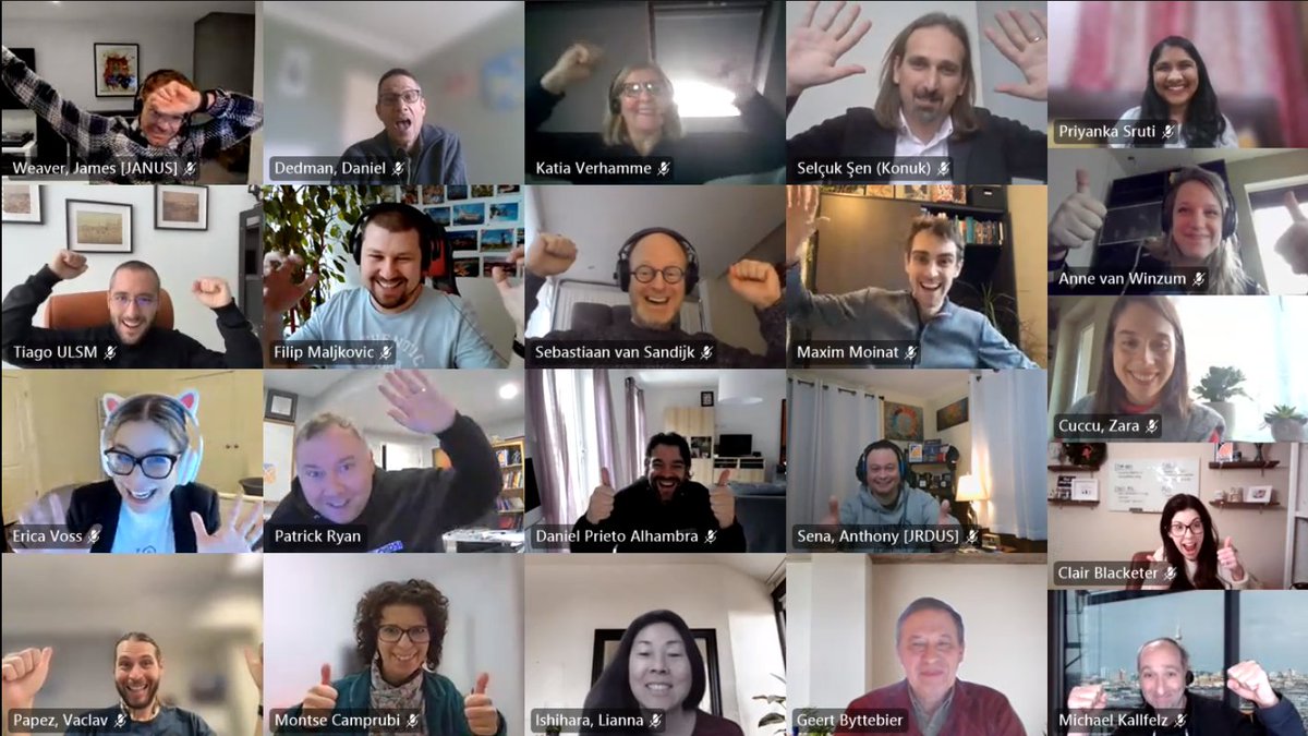 OHDSI's tweet photo. You can feel the excitement from our global OHDSI and @IMI_EHDEN communnities working together in another #ETHON event to generate and interpret #RealWorldEvidence across our international network. #RWE #Collaboration #OpenScience #JoinTheJourney https://t.co/CaRSA66Gq0