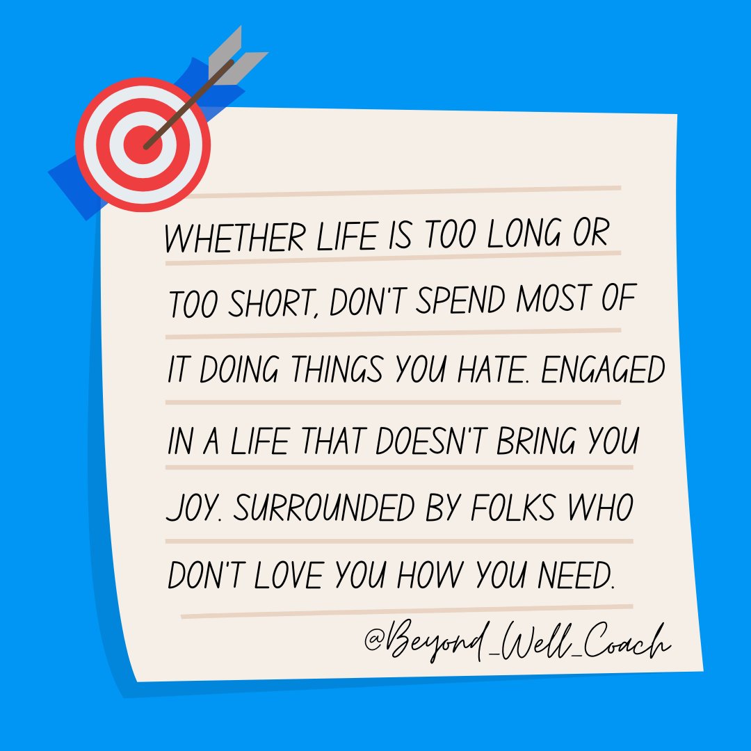 Live a life of deliberate intention!