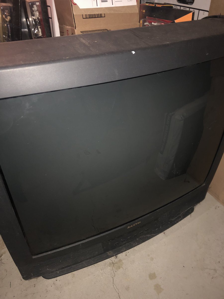 NumberEighty3's tweet photo. Still can’t find my N64 games, but I did find these three beauties.  Gotta set up a Retro corner down here somewhere.  The last picture is stuff I still need to go through.  Then there’s the other 1/2…#TooMuchCrap #RetroGaming #retrogames https://t.co/LVFgtEilNY