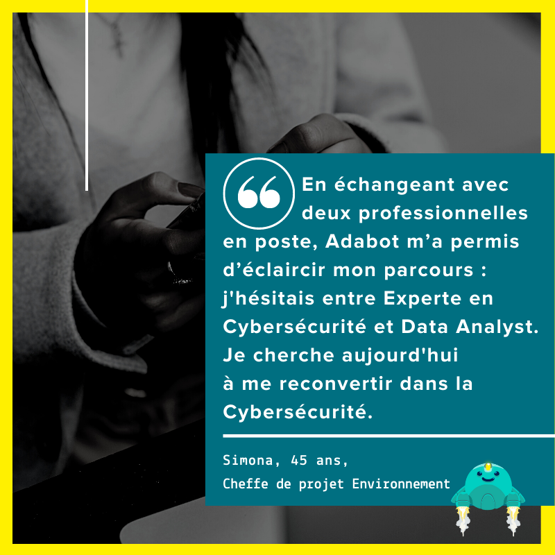SocialBuilder's tweet photo. 👩‍💻 Vous hésitez à vous lancer dans la #Tech? Vous avez des doutes sur le métier qui vous correspond? 

Discutez avec notre coach d'orientation #Adabot 🤖 &amp; réserver un entretien avec nos équipes, qui vous trouveront https://t.co/G8vckcandp pro parfait.e 👉 https://t.co/GSL6KRfKJH https://t.co/CGyJbXUZ3m