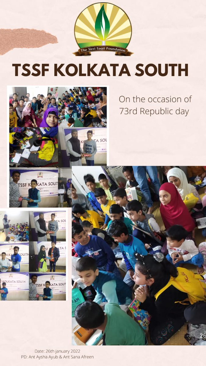 TSSFKS's tweet photo. 🇮🇳 On The Occasion Of 73rd Republic Day Event 🇮🇳
TKS Organised Drawing &amp; Spelling Contest With Children _ 26,January, 2022 _

#RepublicDay2022 #TSSF #TKS #TSSFKolkataSouth #Kolkata #GardenReach #NGO https://t.co/nz6QnCMrSn
