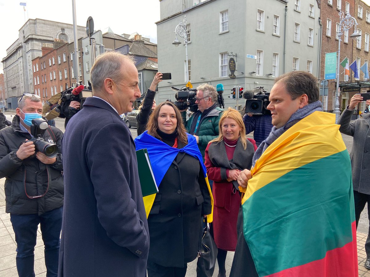 GudynasM's tweet photo. Today we gathered in Dublin to say that Russian army is not welcome in Ukraine, in Georgia, in Belarus, near the coasts of Ireland and actually nowhere in Europe. Terror & threatening of the free nations will not be tolerated
#RedArmyGoHome https://t.co/n5FLTsjDLA