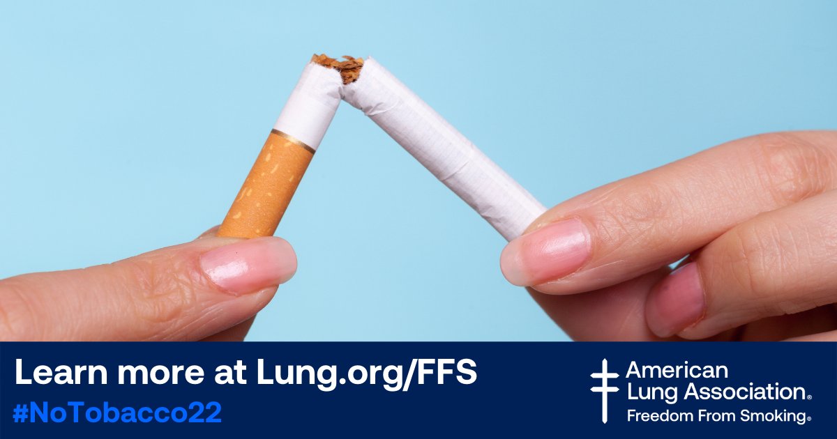 LungAssociation's tweet photo. It may be hard to stick to your New Year’s resolutions, like quitting smoking, but we’re here to help! Ranked as one of the most effective cessation programs, our #FreedomFromSmoking program has helped hundreds of thousands of people quit tobacco for good. https://t.co/KXWzCqtUhW https://t.co/GDSXsDb6xj