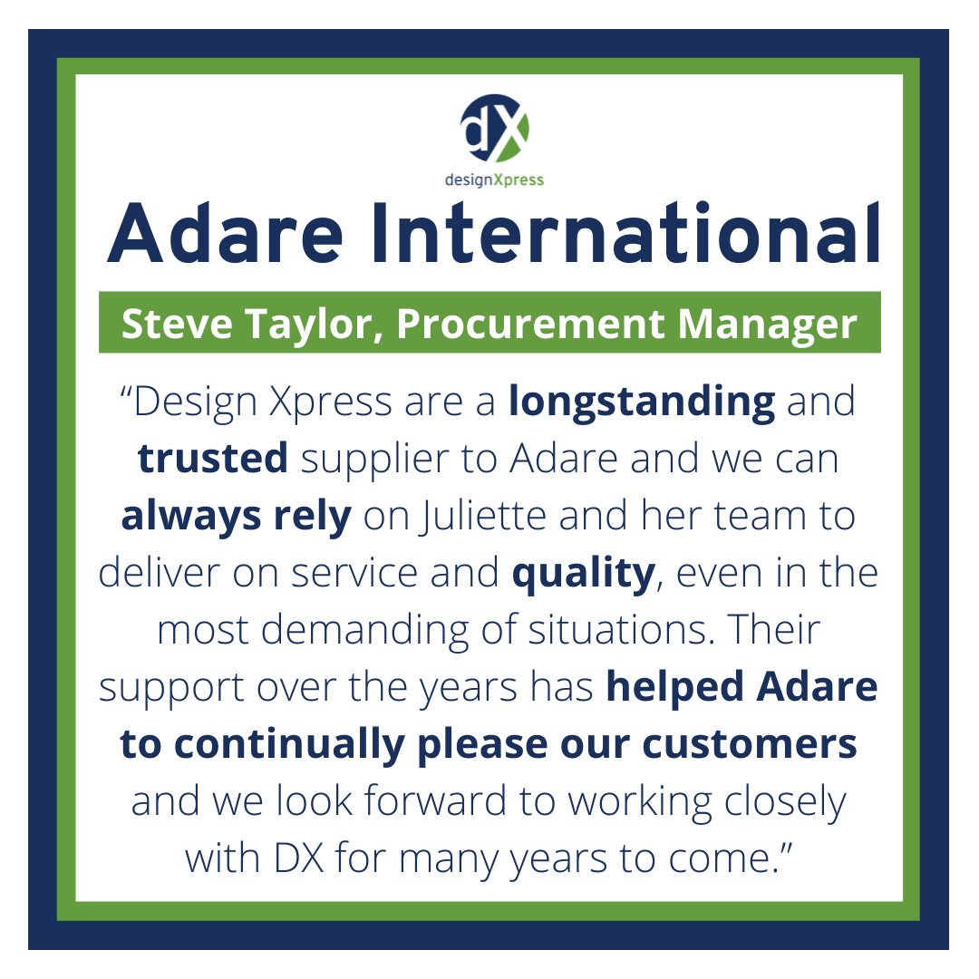 We are very proud to be a longstanding part of Adare International’s 2500 suppliers. 

Look at this awesome case study!

Want to know more? Click the link below.

ADARE you 😉

designxpress.co.uk/case-study/ada…

#marketing #business #branding #socialmedia #design #advertising