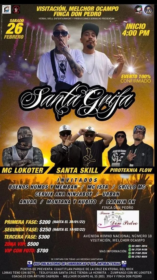 SantaGrifaOf1's tweet photo. EVENTO CONFIRMADO 
AHI NOS VEMOS MI GENTE 
SIGUENOS PARA MÁS INFO DE LA SANTA GRIFA 🔥
#LasantagrifaOfficial https://t.co/NnjlpUERcq